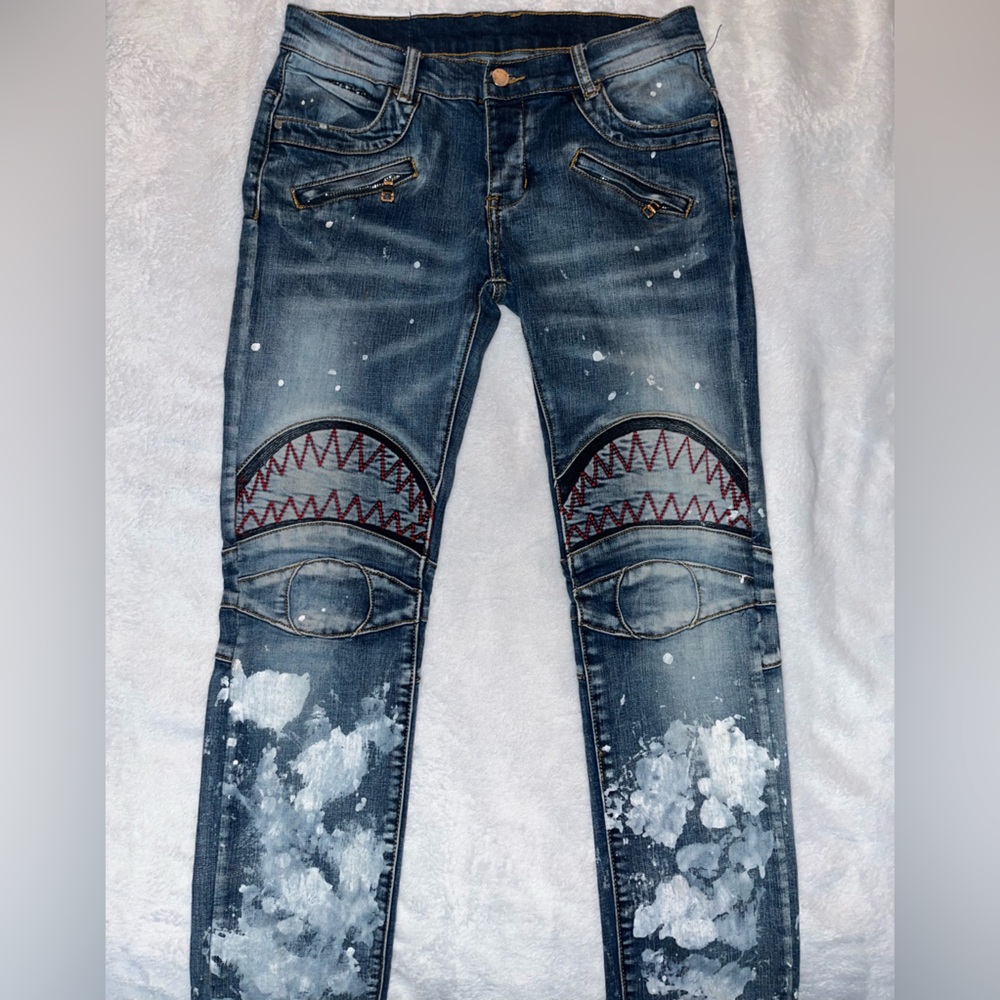 Dript biker jeans